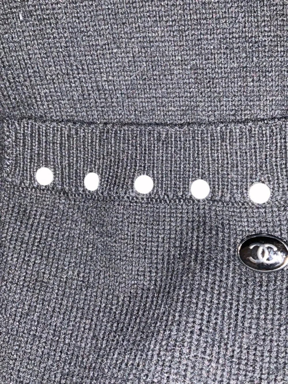 CHANEL black faux